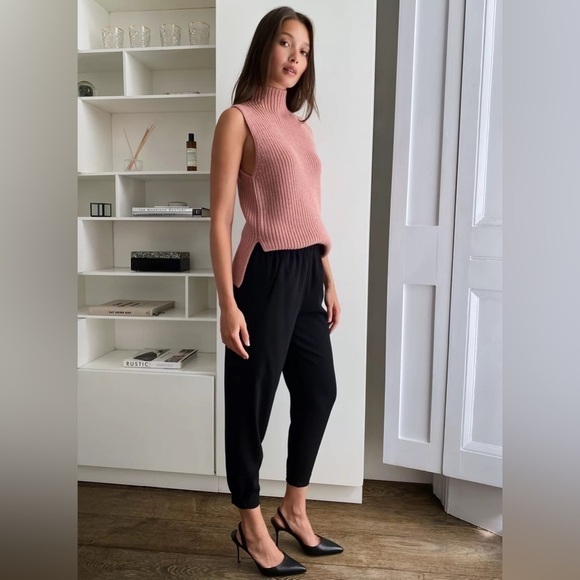ARITZIA Babaton Black Dextor Mid Rise Ankle Trousers Tuxedo Pants size XS - Picture 15 of 16